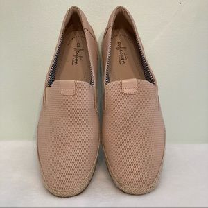 CLARKS DANELLY IRIS PERFORATED LEATHER ESPADRILLE LOAFER WOMEN SHOES SIZE  9.5